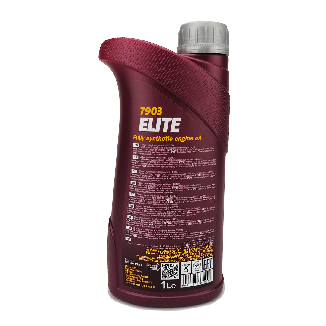 Масло моторное 5W-40 1л Elite Mannol