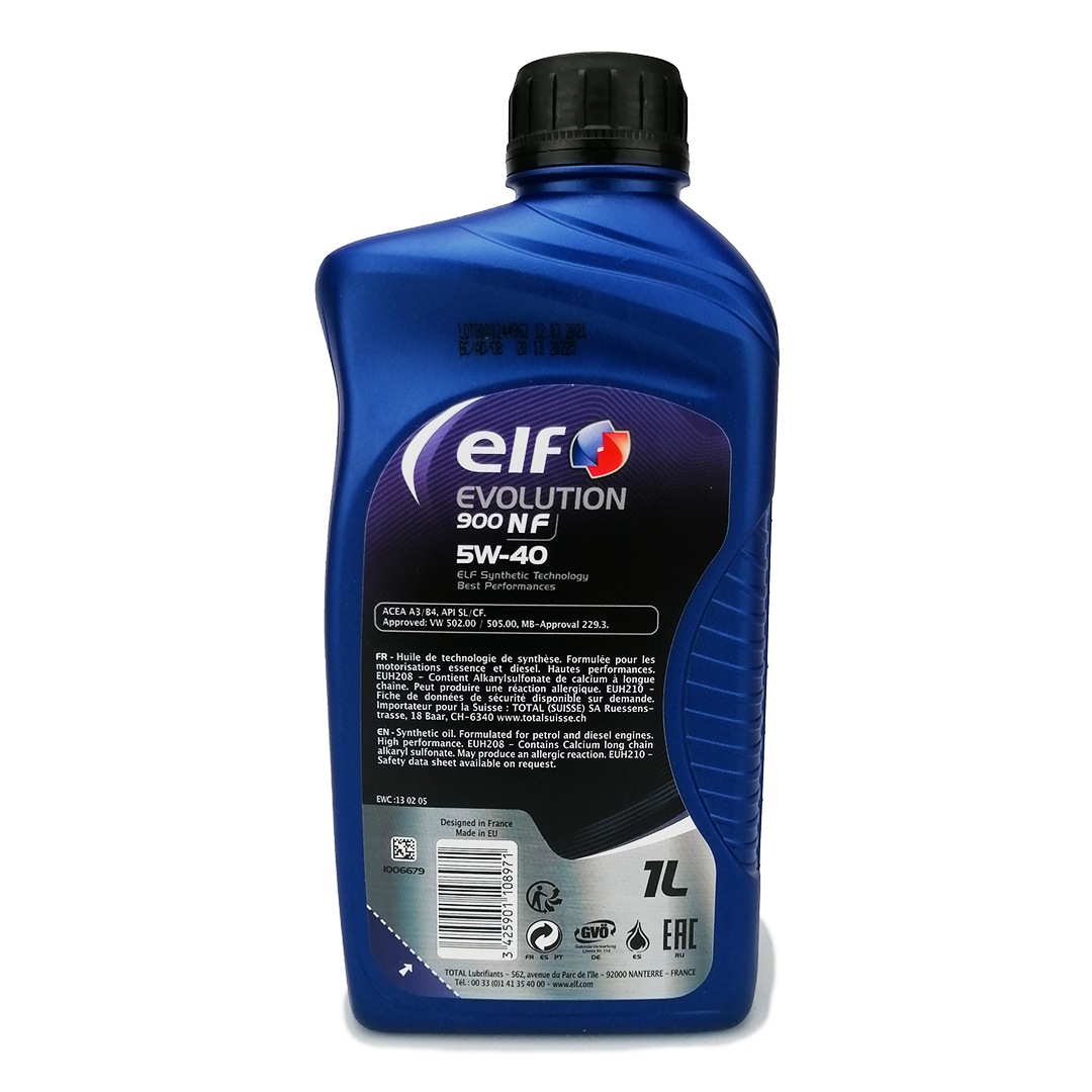 Масло моторное 5W-40 1л Evolution 900 NF ELF