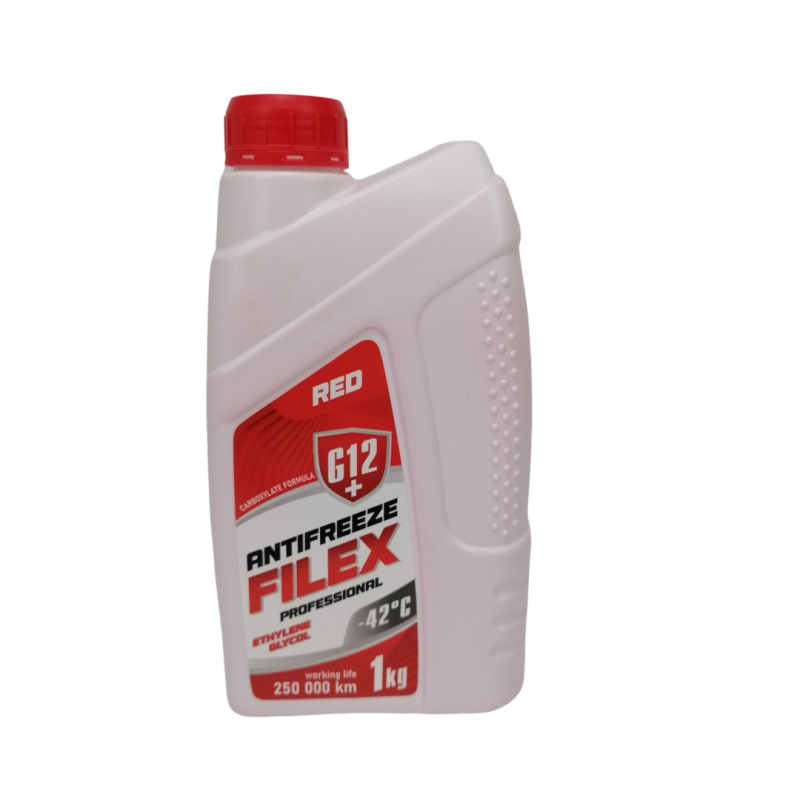 Тосол антифриз (охлаждающая жидкость) 1л красный -42 G-12+ Filex