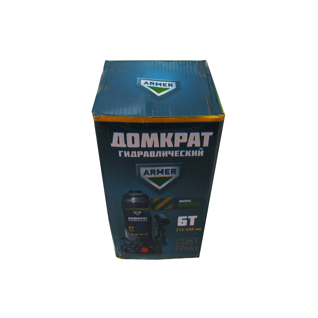 Домкрат гидравлический бутылочный 6 т ARM-6PVC Armer