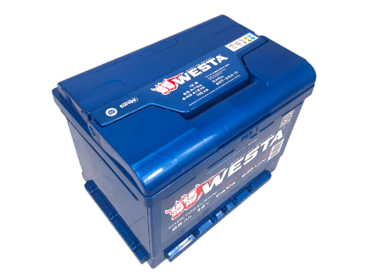Аккумулятор 65 А/ч + левый 640 А Westa Premium  