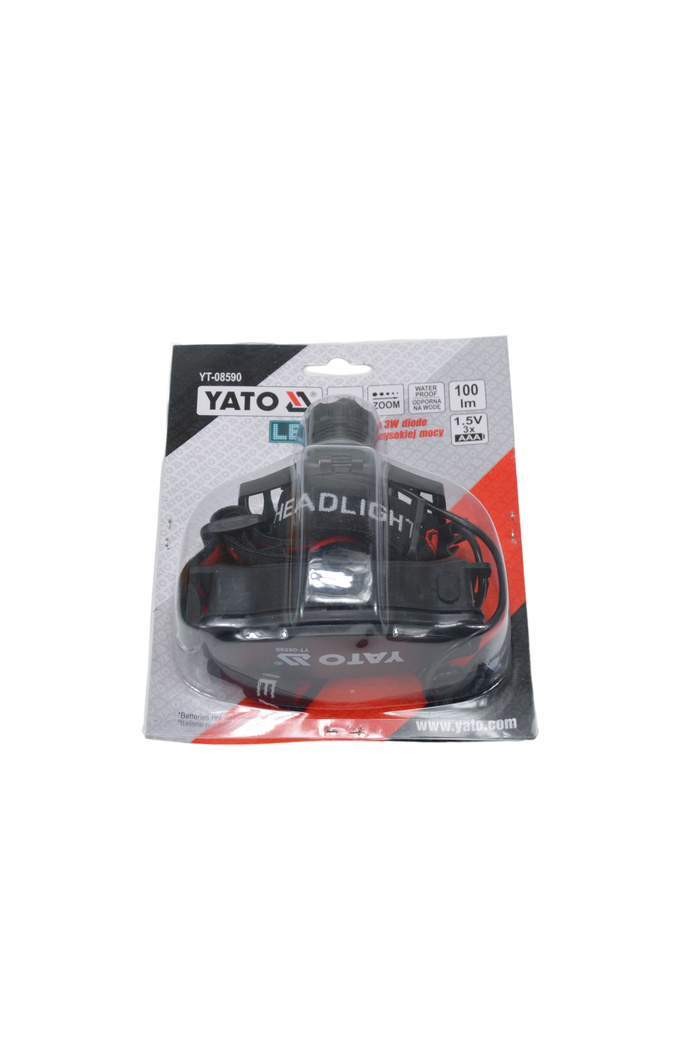 Фонарь налобный YT-08590 Yato
