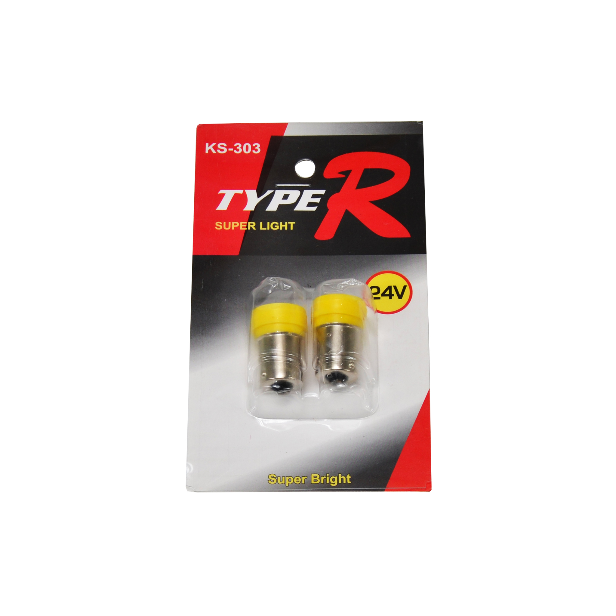 Лампа габарита T18 24V (компл. 2 шт) желтая TypeR в блистере Crystal