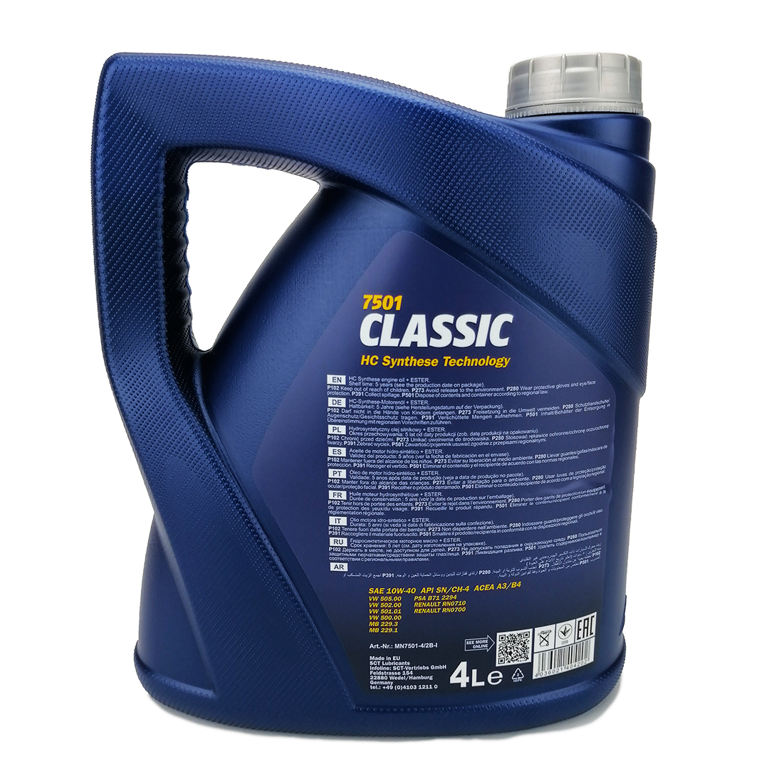 Масло моторное 10W-40 4л Classic Mannol