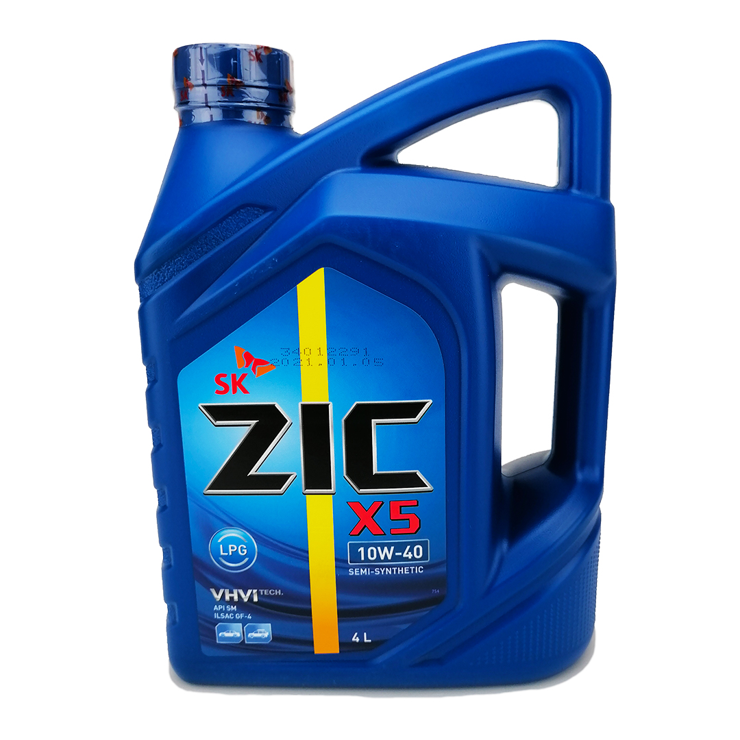 Масло моторное 10W-40 4л Х5 LPG для двигателей на газу ZIC