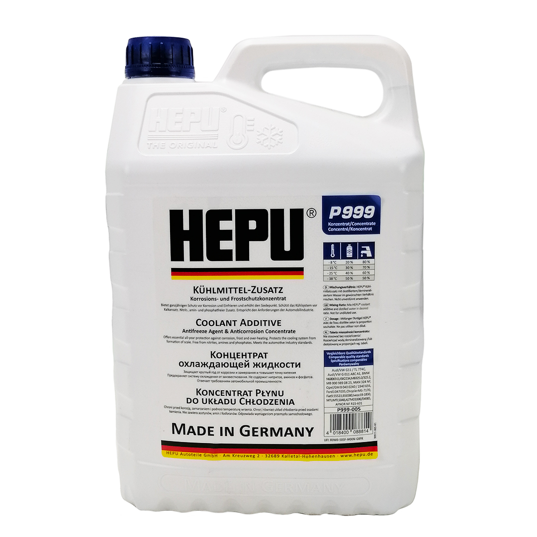 Тосол антифриз (охолоджуюча рідина) 5л синій -80 G-11 (концентрат) Hepu