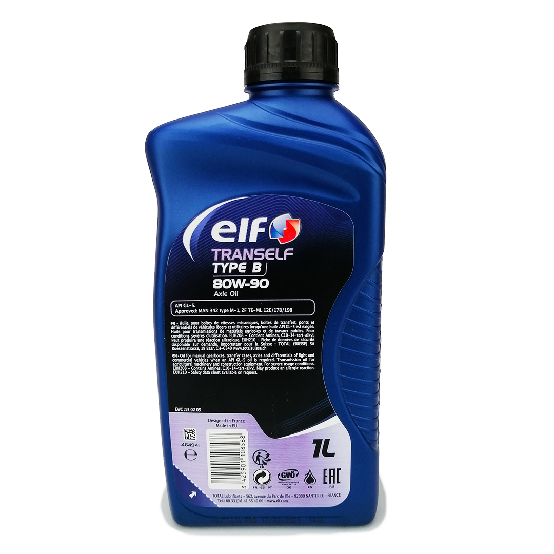 Масло трансмиссионное 80W-90 1л GL-5 Tranself Type B ELF