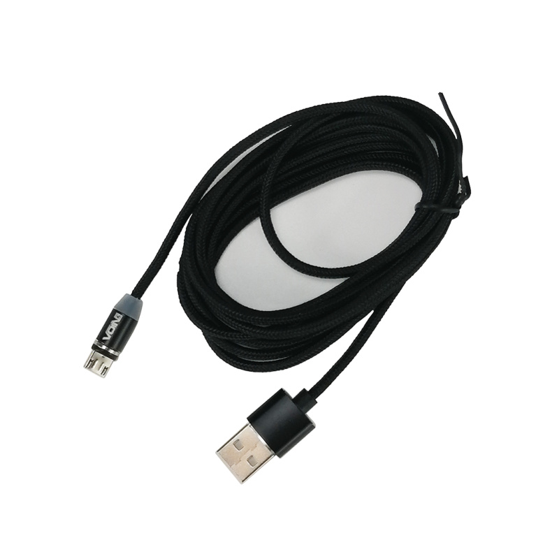 Кабель магнитный USB - Micro USB 2,4А Black 2м (только зарядка) Voin