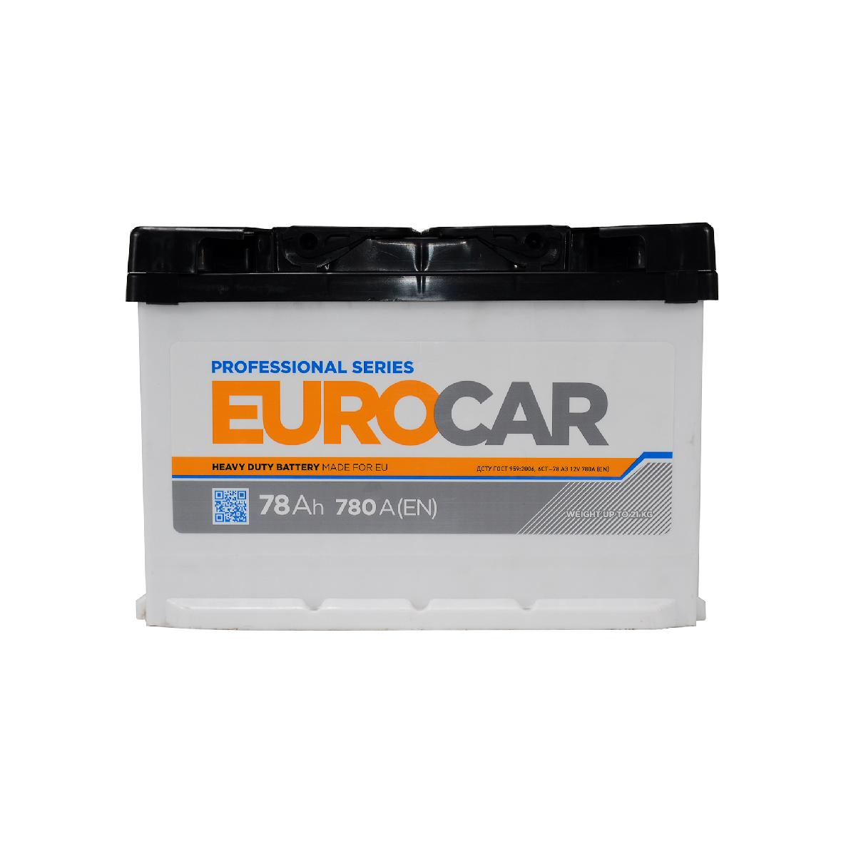 Аккумулятор 78 А/ч евро 780 А Eurocar 