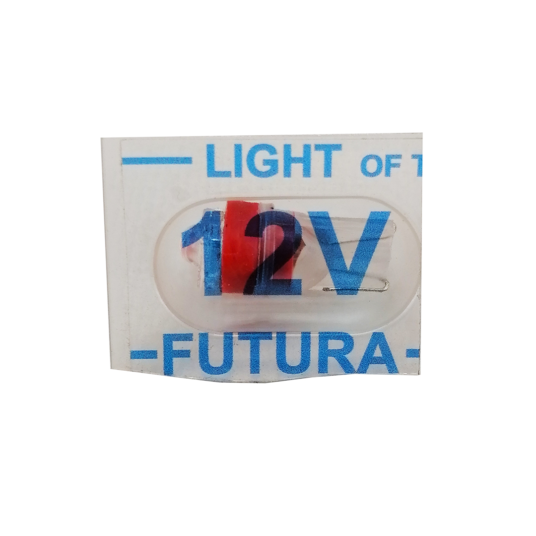 Лампа б/ц LED Т10 12V 1 діод червона Crystal