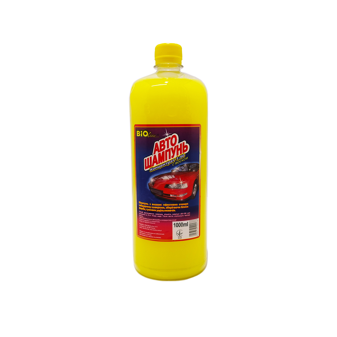 Шампунь автомобильный 1 л (концентрат) c воском Bioline