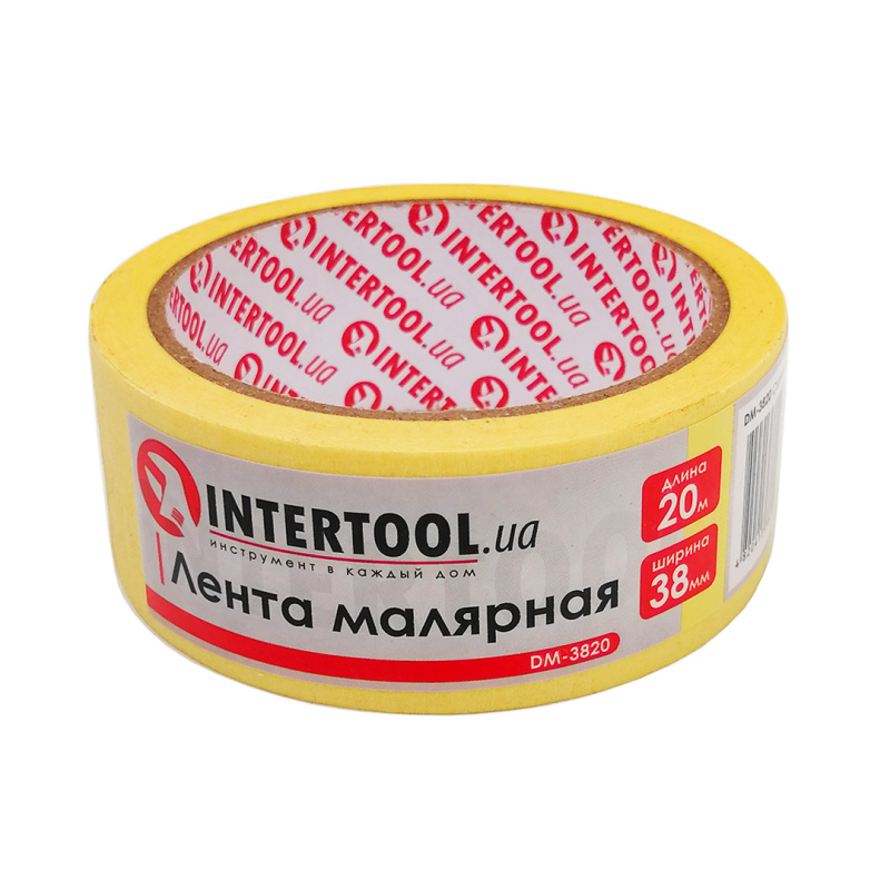 Скотч малярный 38 мм х 20 м Intertool