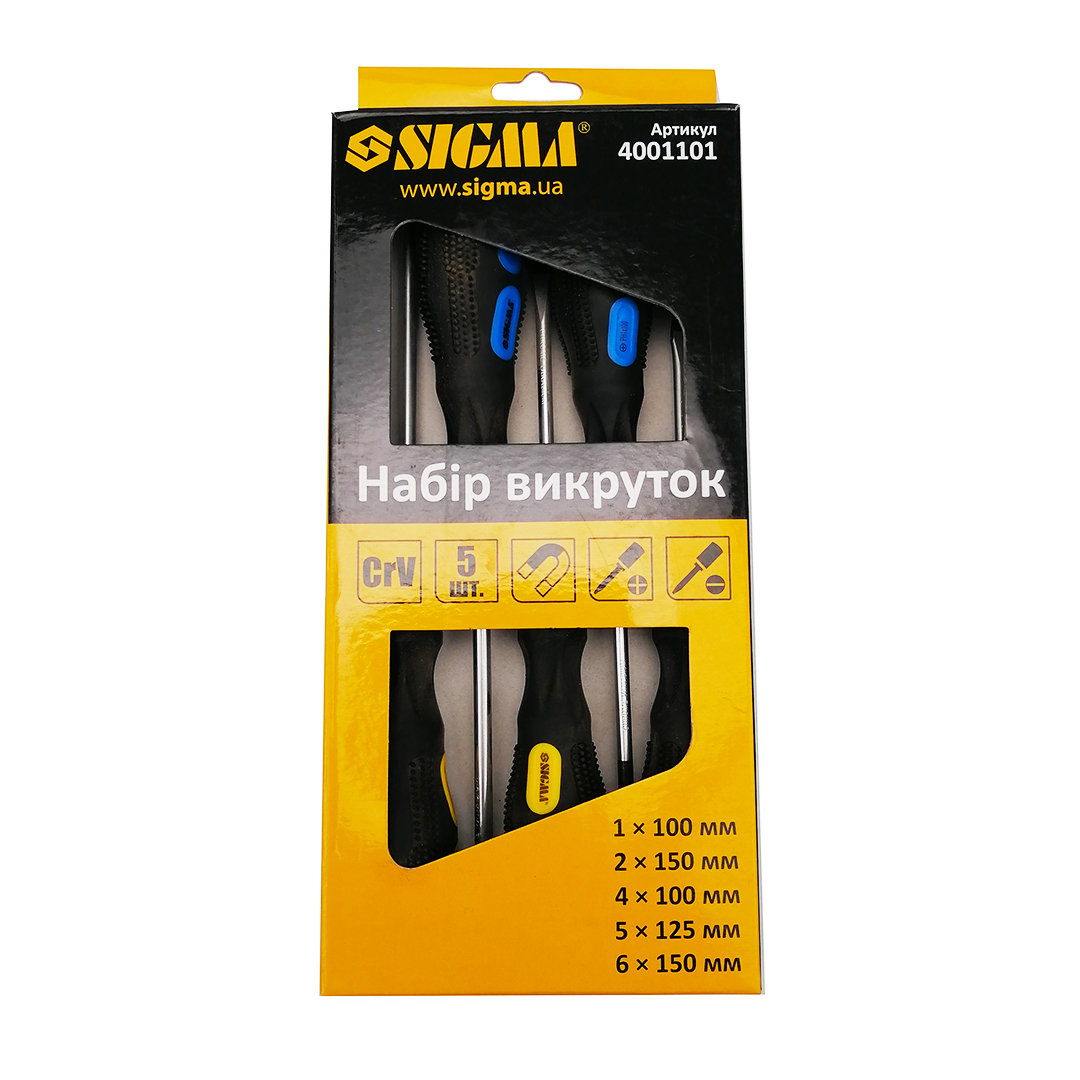Набір викруток магнітних 5 одиниць Sigma