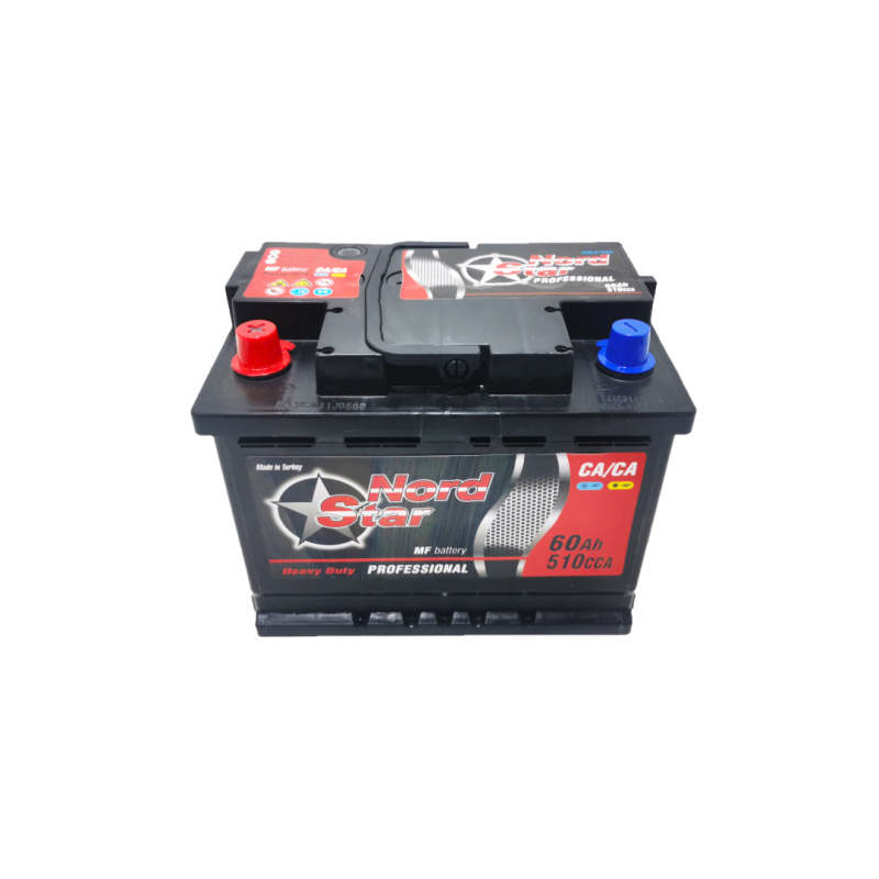 Аккумулятор 60 А/ч + левый глазок 510 А Professional Nord Star 