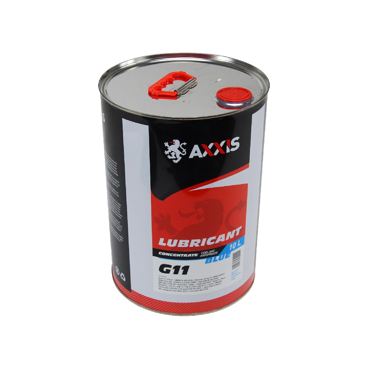 Тосол антифриз (охолоджуюча рідина) 10л синій -80 G-11 (концентрат) Axxis
