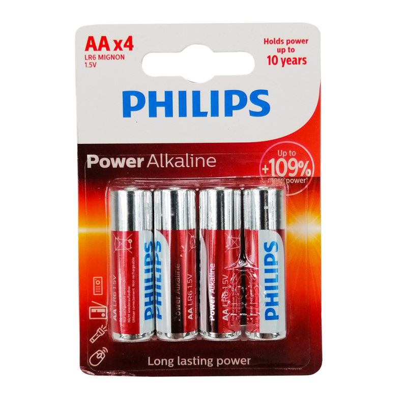 Батарейка LR6/AA (в упак. 4 шт) Power Alkaline Blister Philips