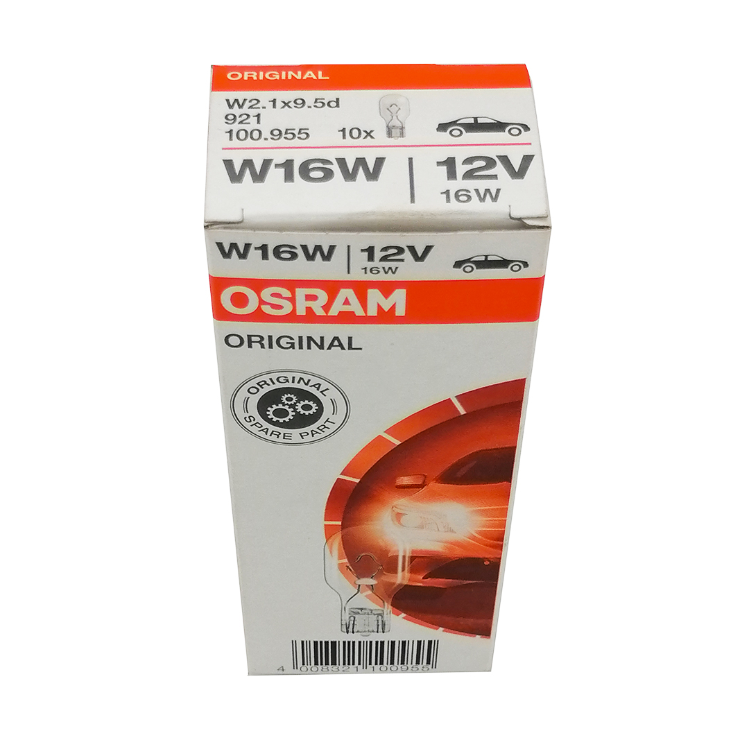 Лампа б/ц W16W 12V середня Osram