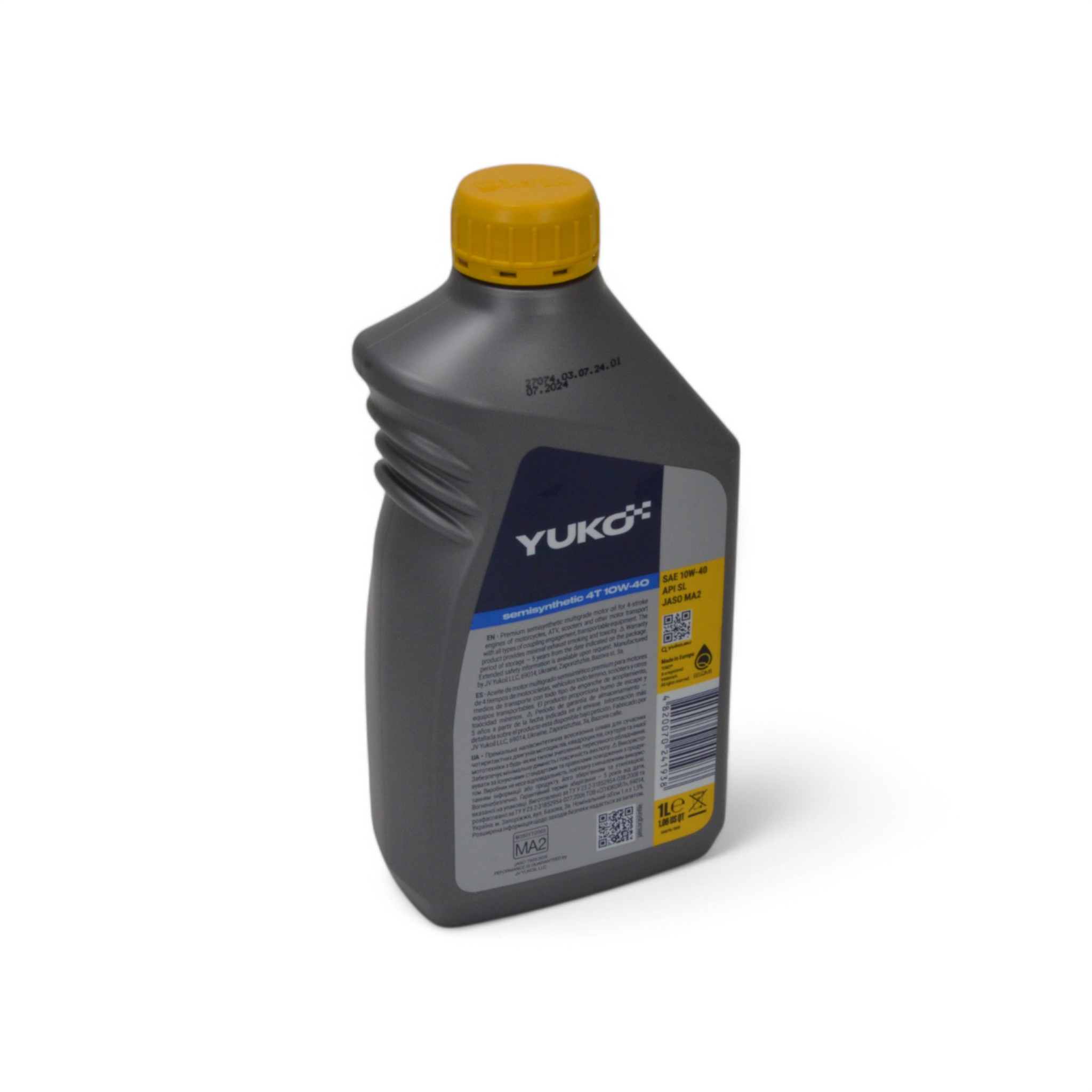 Масло моторное 4Т 10W-40 1л Semisynthetic Yuko