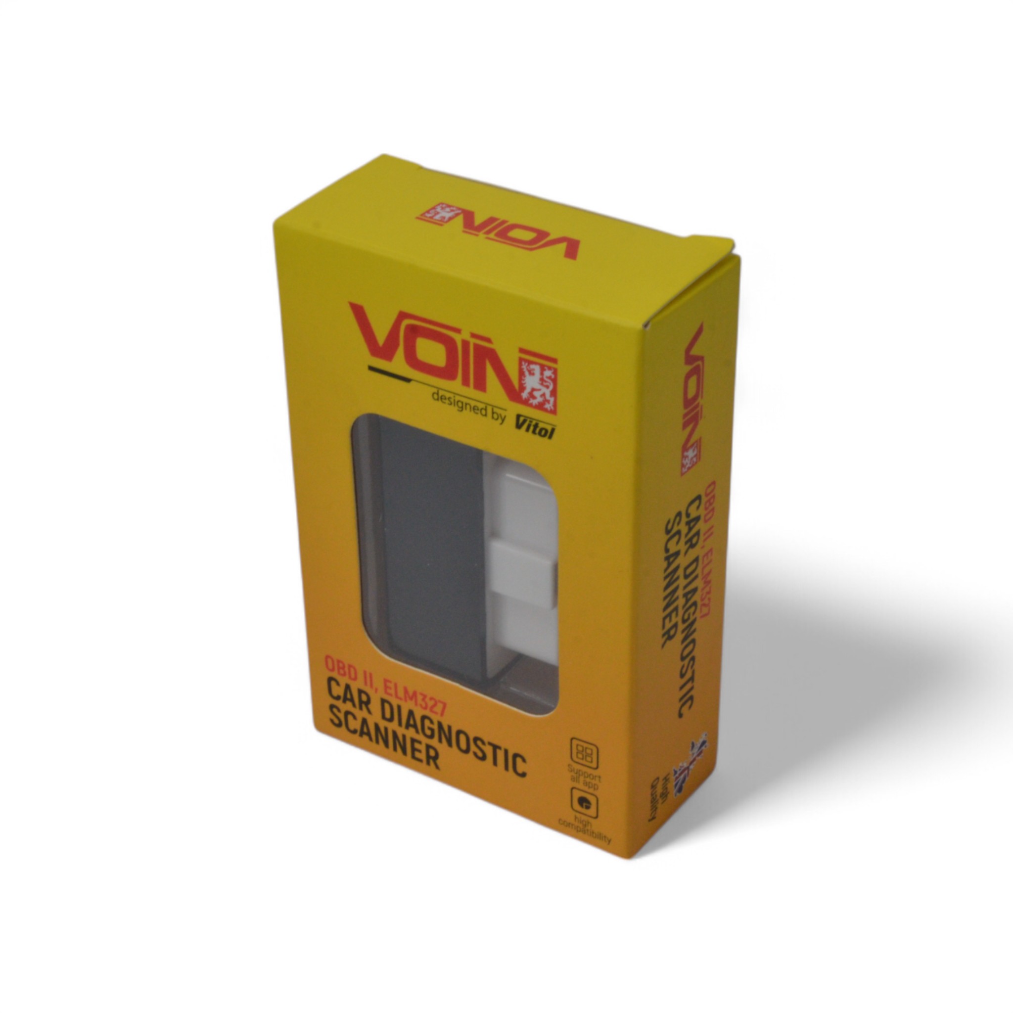 Сканер для диагностики авто OBD II, ELM327 v1.5 универсальный Voin