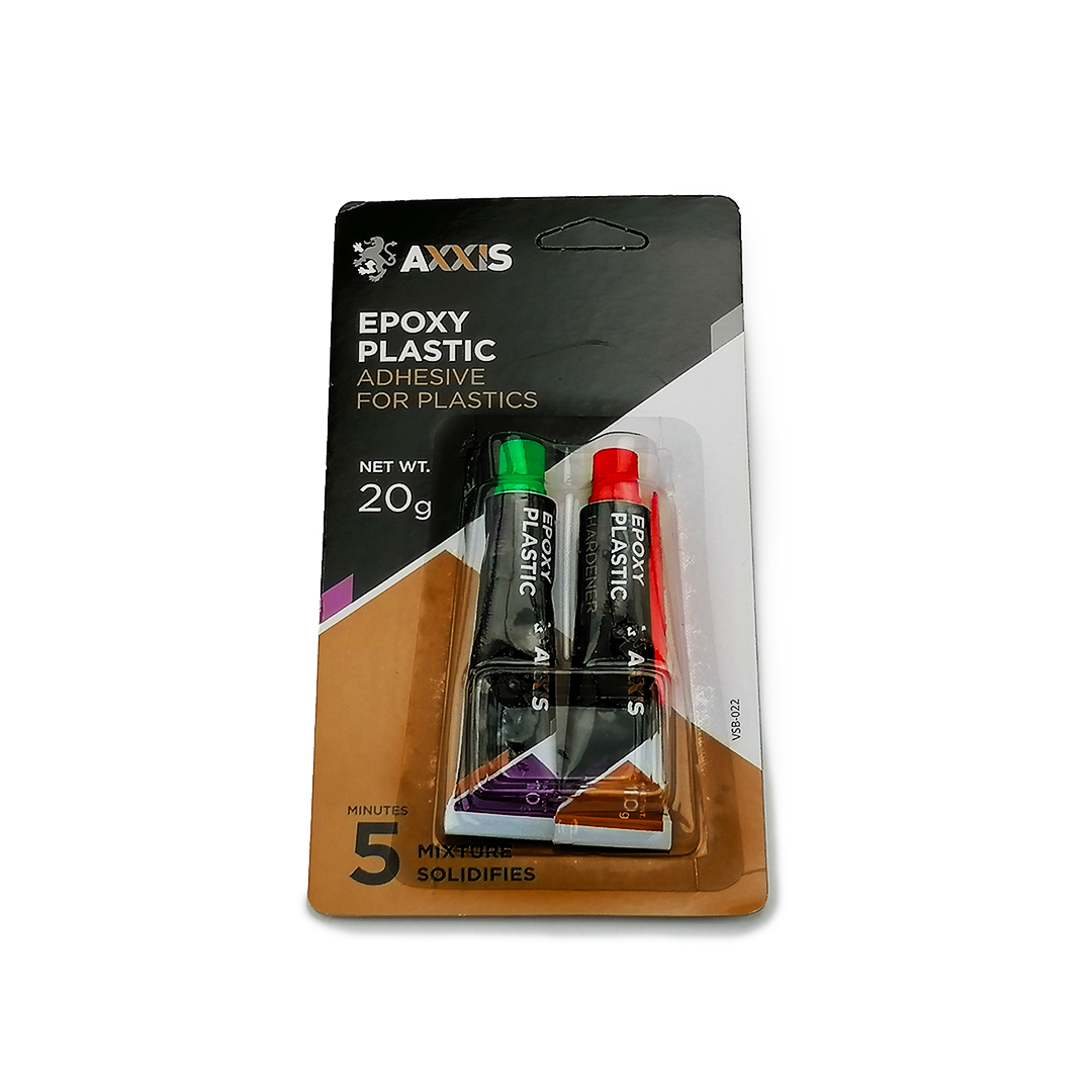 Клей для пластика эпоксидный 2х-компонентный 20 гр Epoxy Plastic Axxis