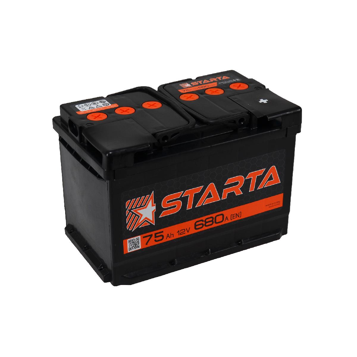 Аккумулятор 75 А/ч евро 680 А Starta