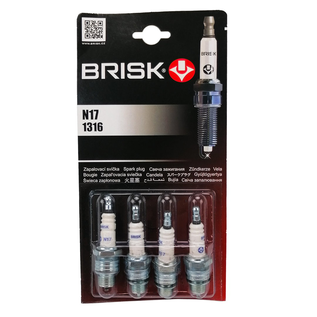 Свеча зажигания N17 (компл. 4 шт) в блистере 402 дв., 2401, 2410 Classic Brisk 