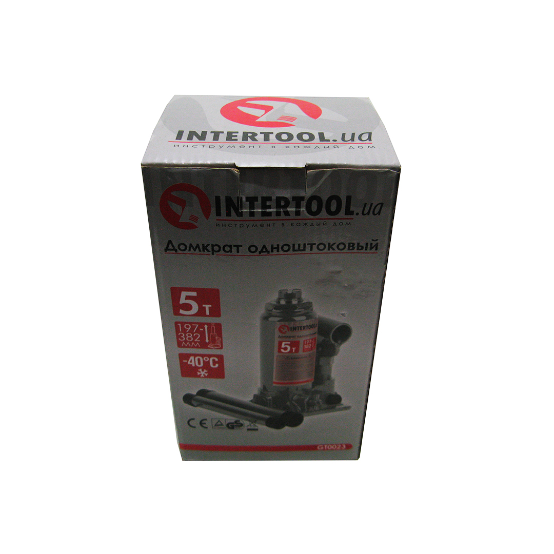 Домкрат гідравлічний пляшковий 5 т GT0023 Intertool