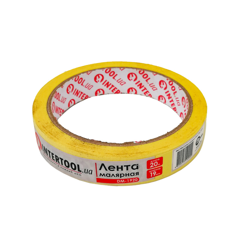 Скотч малярный 19 мм х 20 м Intertool