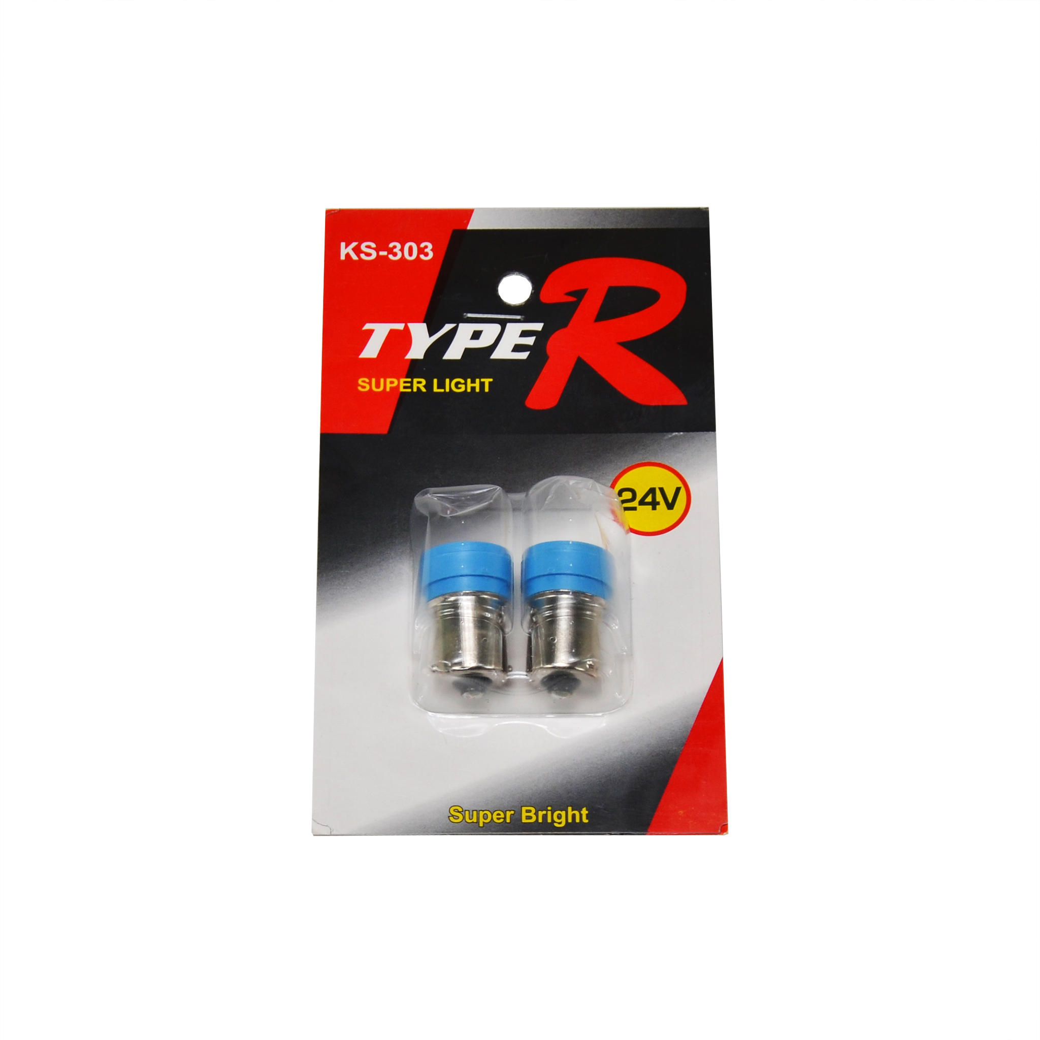 Лампа габарита T18 24V (компл. 2 шт) синяя TypeR в блистере Crystal