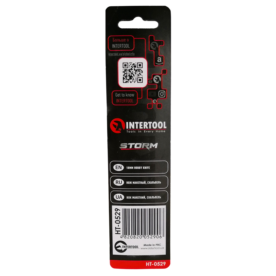 Нож макетный (скальпель) Storm Intertool