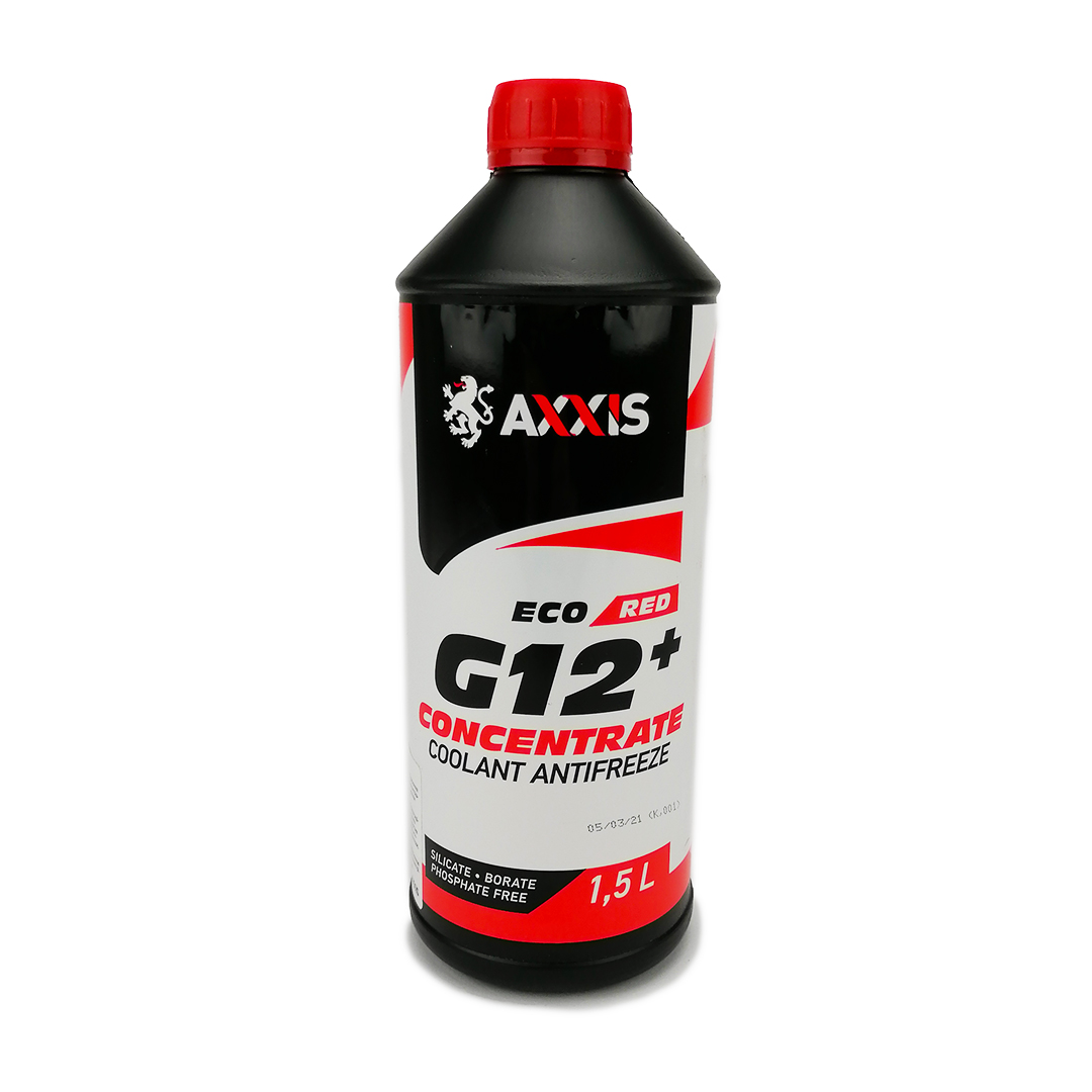Тосол антифриз (охлаждающая жидкость) 1,5л красный -80 G-12+ (концентрат) Axxis