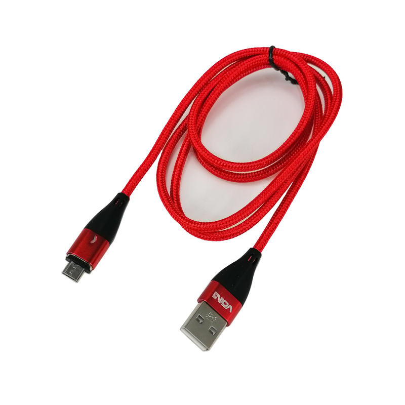 Кабель магнитный USB - Micro USB 3А Red 1м (быстрая зарядка/передача данных) Voin