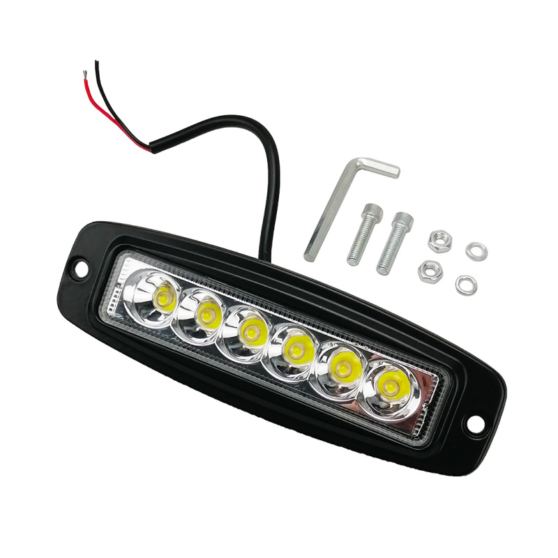 Фара LED дополнительная точечный луч 18W 6000К с крепежным отверстием прямоугольная Spot Pulso