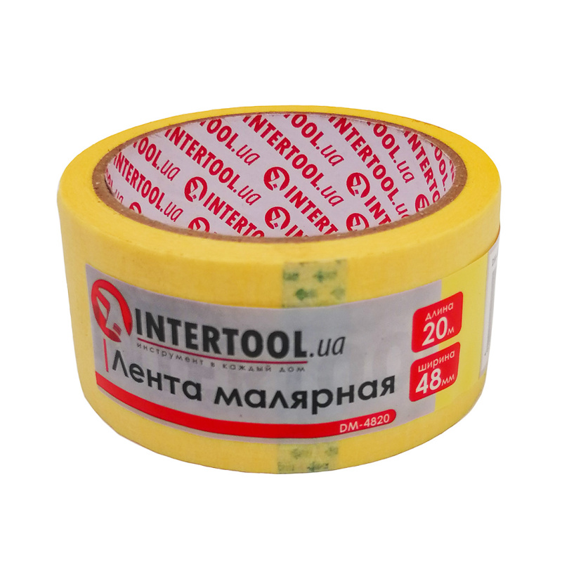 Скотч малярный 48 мм х 20 м Intertool