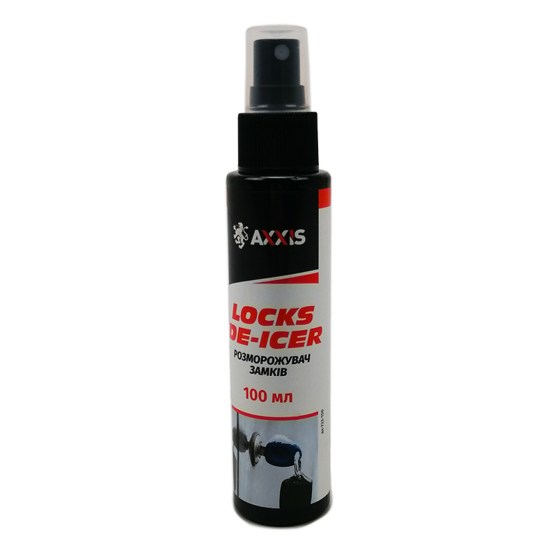 Розморожувач замків 100 мл спрей Locks De-Icer Axxis