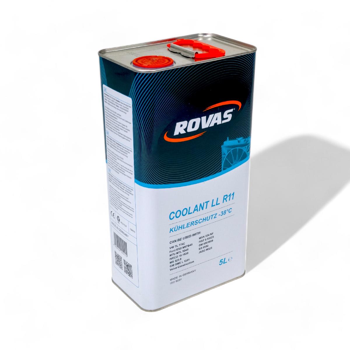 Тосол антифриз (охолоджувальна рідина) 5л синій -38 G-11 Coolant LL R11 Rovas