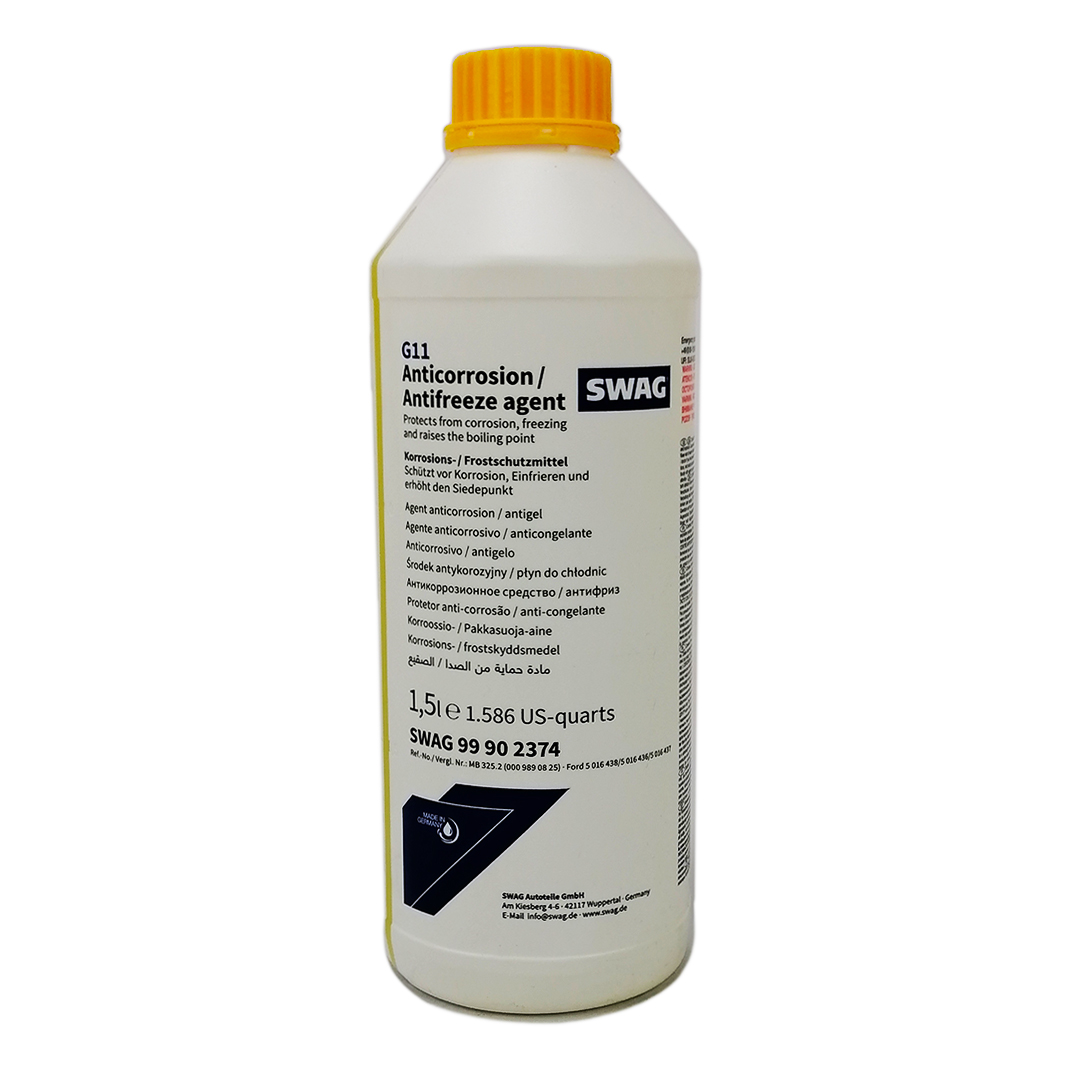 Тосол антифриз (охлаждающая жидкость) 1,5л желтый -70 G-11 (концентрат) Swag