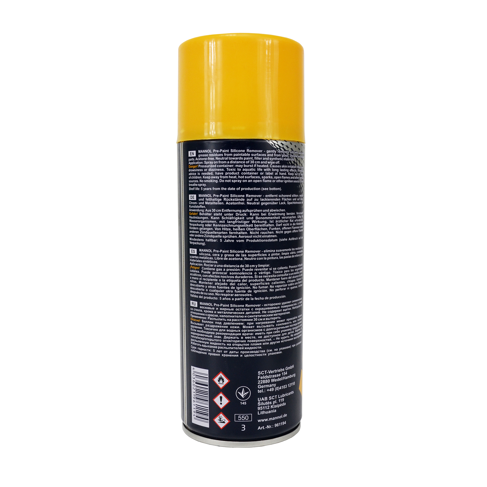 Очиститель кузова от силикона 450 мл Pre-Paint Silicone Remover SCT