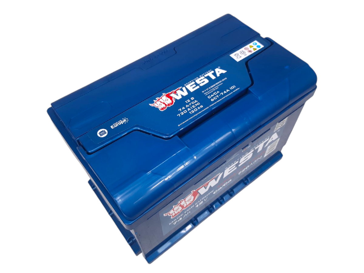 Аккумулятор 74 А/ч евро 720 А Westa Premium