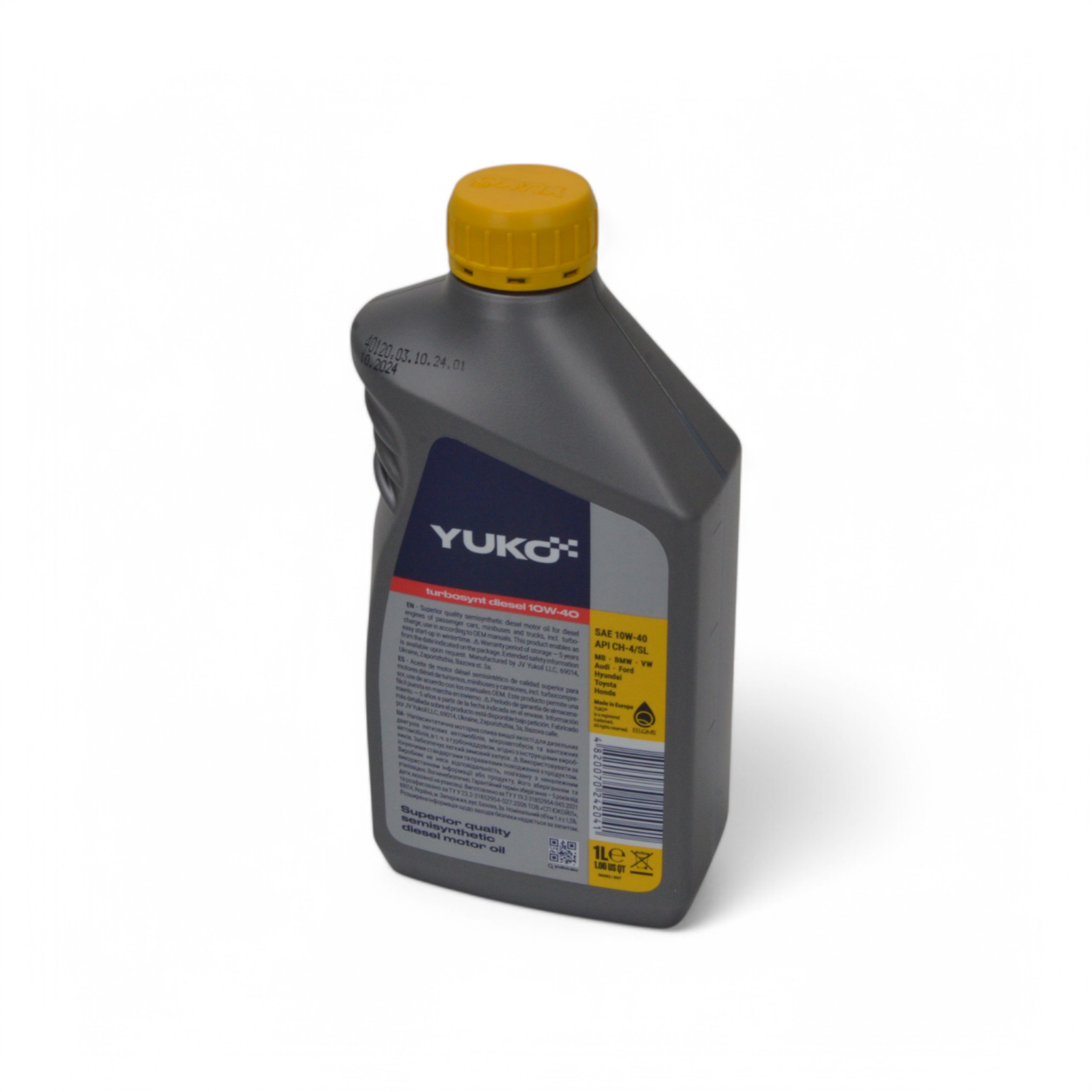 Масло моторное 10W-40 1л Turbosynt Diesel Yuko
