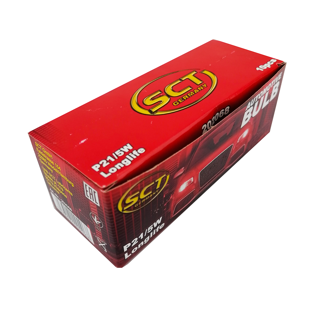 Лампа двухконтактная P21/5W 12V Long Life SCT