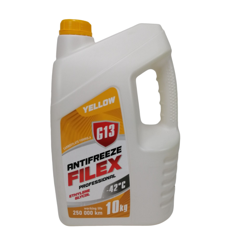 Тосол антифриз (охлаждающая жидкость) 10л желтый -42 G-13 Filex