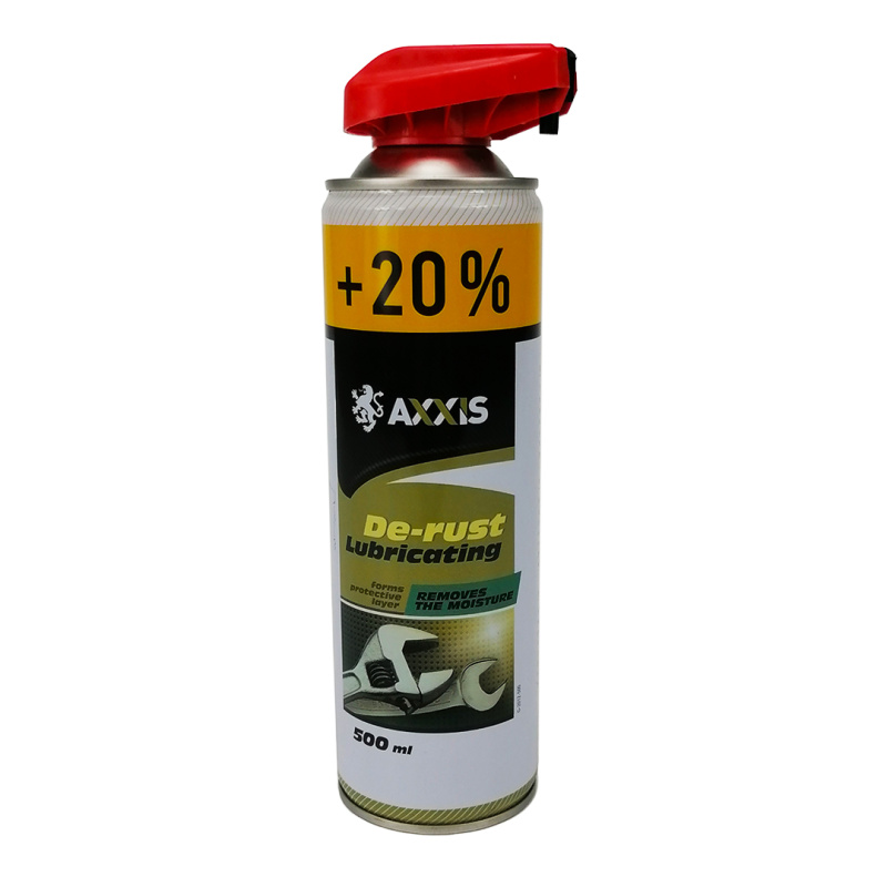 Рідкий ключ 500 мл 20% аерозоль De-rust Lubricating Axxis